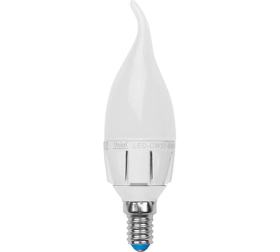 Светодиодная диммируемая лампа Uniel LED-CW37-6W/NW/E14/FR/DIM PLP01WH UL-00000727