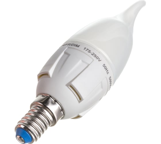 Светодиодная диммируемая лампа Uniel LED-CW37-6W/WW/E14/FR/DIM PLP01WH UL-00000691 1