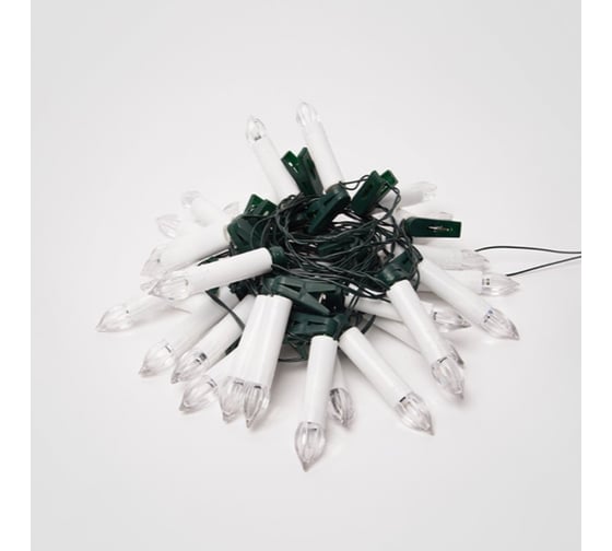 Светодиодная гирлянда Uniel ULD-S0600-030/SGA WARM WHITE, IP20, CANDLES, Свечки, 6м UL-00005469