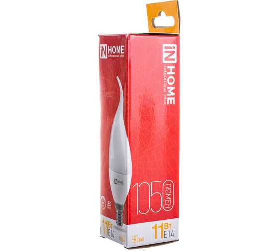 Светодиодная лампа IN HOME LED-СВЕЧА НА ВЕТРУ-VC 11Вт 230В Е14 3000К 990Лм 4690612030456