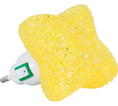 Светодиодный ночник IN HOME NLA 10-SY ЗВЕЗДА жёлтая с выключателем 230В 4690612028927