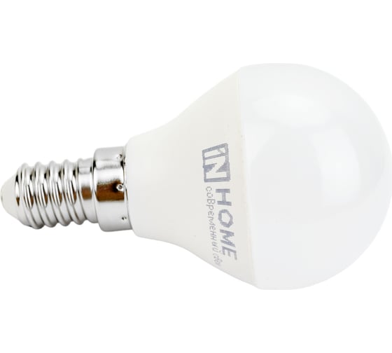 Светодиодная лампа IN HOME LED-ШАР-VC 4Вт, 230В, Е14, 3000К, 380Лм 4690612030517