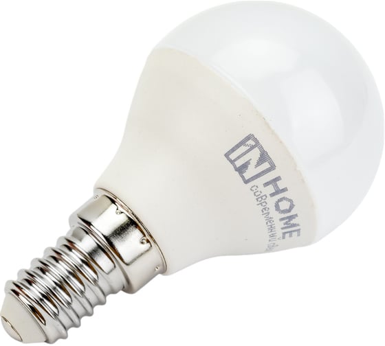 Светодиодная лампа IN HOME LED-ШАР-VC 4Вт, 230В, Е14, 3000К, 380Лм 4690612030517