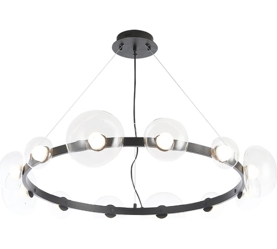 Подвесная люстра Crystal lux BOSQUE SP12 BLACK/TRANSPARENT