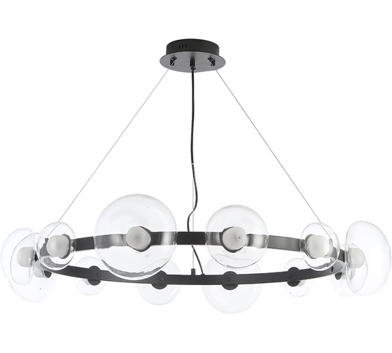 Подвесная люстра Crystal lux BOSQUE SP12 BLACK/TRANSPARENT