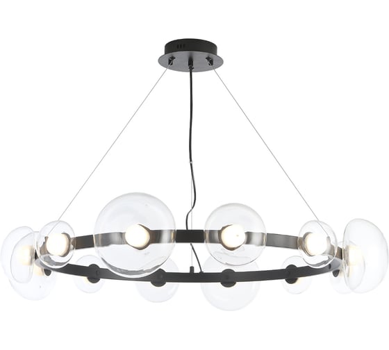 Подвесная люстра Crystal lux BOSQUE SP12 BLACK/TRANSPARENT