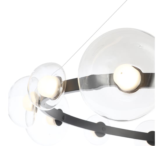 Подвесная люстра Crystal lux BOSQUE SP12 BLACK/TRANSPARENT