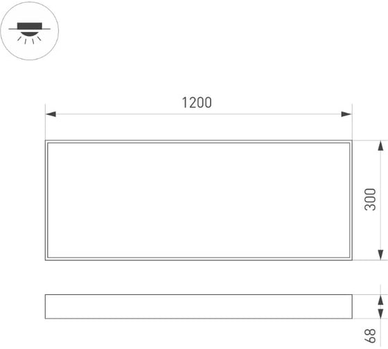 Панель Arlight IM-EMERGENCY-1.5H-S300x1200-45W White6000 1шт 034937