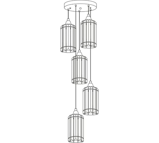 Хрустальный подвесной светильник Citilux Джейн Хром CL306051