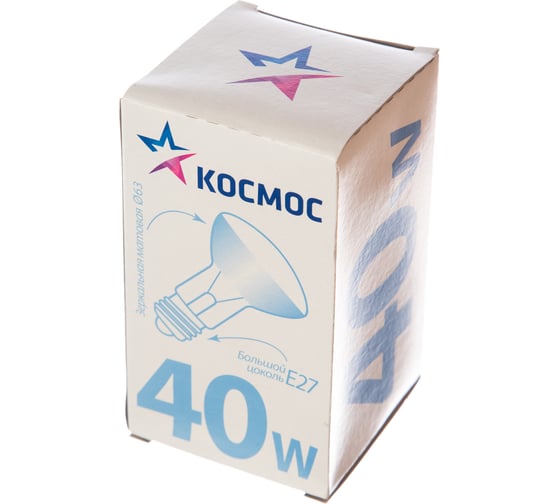 Лампа накаливания Космос ЗК 63 МТ 40 Е27 LKsmSR63Fr40E27