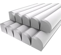 Комплект профилей из 10 шт LC-LPU1616M20-1x10Silver серебро (1м профиль+1м рассеиватель+2 заглушки+2 крепежа) LEDCRAFT 1611070414