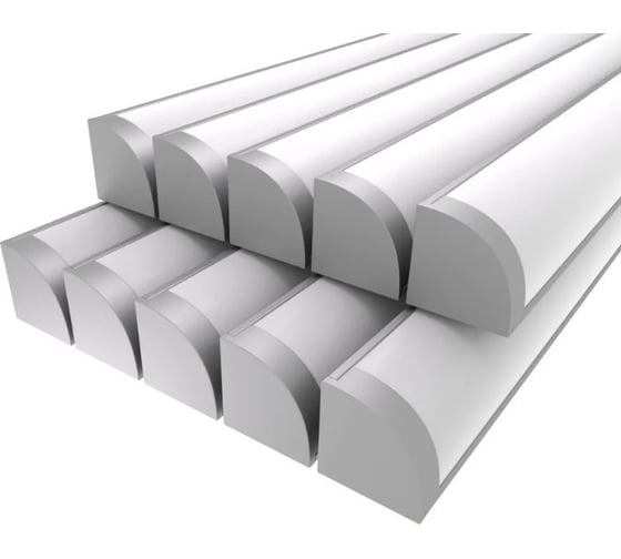 Комплект профилей из 10 шт LC-LPU1616M20-1x10Silver серебро (1м профиль+1м рассеиватель+2 заглушки+2 крепежа) LEDCRAFT 1611070414 1