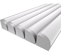 Профиль LEDCRAFT LC-LPU1616M20-1x5Silver комплект из 5 шт серебро (1м профиль+1м рассеиватель+2 заглушки+2 крепежа) 1611070411