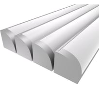 Комплект профилей из 4 штук LC-LPU1616M20-1x4Silver серебро (1м профиль+1м рассеиватель+2 заглушки+2 крепежа) LEDCRAFT 1611070408
