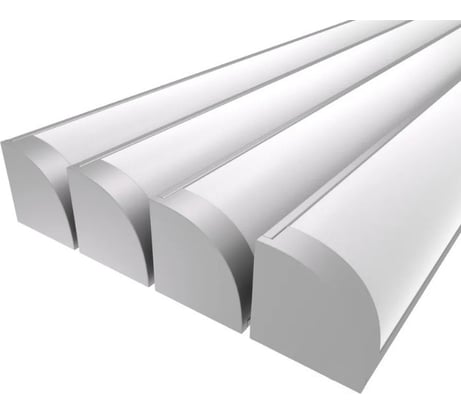 Комплект профилей из 4 штук LC-LPU1616M20-1x4Silver серебро (1м профиль+1м рассеиватель+2 заглушки+2 крепежа) LEDCRAFT 1611070408