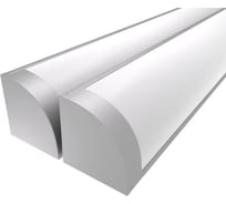 Комплект профилей LC-LPU1616M20-1x2Silver из 2 шт серебро (1м профиль+1м рассеиватель+2 заглушки+2 крепежа) LEDCRAFT 1611070402
