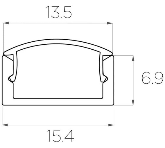 Профиль LEDCRAFT LC-LP0716M16-1x5Silver комплект из 5 шт серебро (1м профиль+1м рассеиватель+2 заглушки) 1611070410
