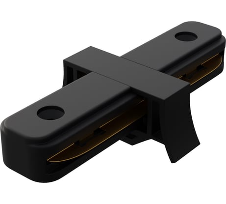 Коннектор Apeyron прямой, однофазный для накладного/подвесного шинопровода, IP20, 77x42x18мм, чёрный, пластик 09-121