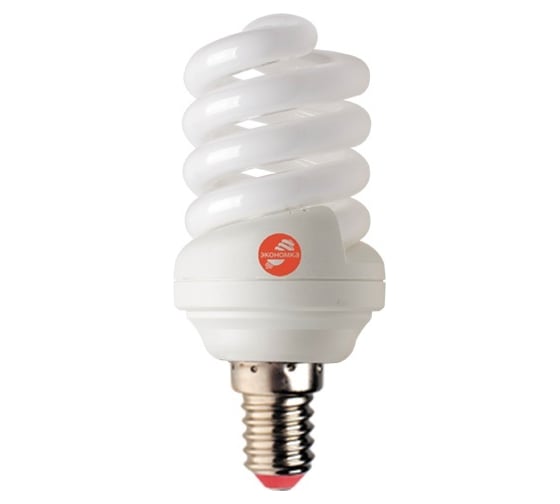 Лампа Экономка КЛЛ SPC 15w Е14 4000К трубка Т2 740лм LKsmT2SPC15wE1442eco