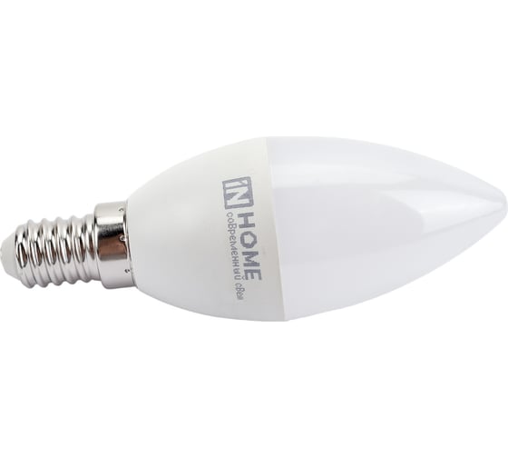 Светодиодная лампа IN HOME LED-СВЕЧА-VC 6Вт, 230В, Е14, 6500К, 570Лм 4690612030333