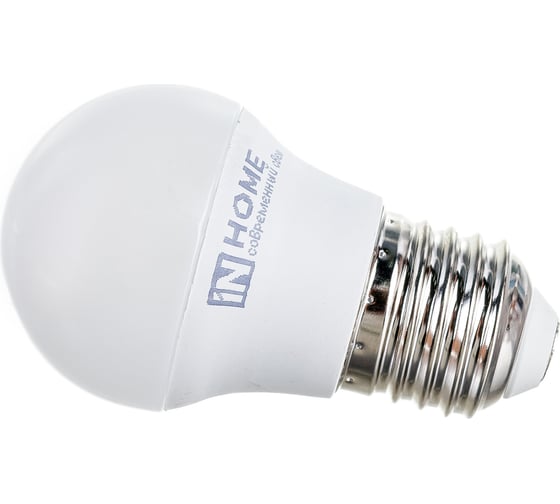 Светодиодная лампа IN HOME LED-ШАР-VC 6Вт 230В Е27 6500К 540Лм 4690612030654