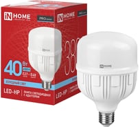 Светодиодная лампа IN HOME LED-HP-PRO 40Вт 230В Е27 с адаптером E40 6500К 3600Лм 4690612031101