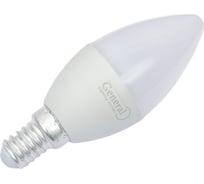 Лампа светодиодная General Lighting Systems GLDEN-CF-7-230-E14-6500, 7Вт, 570Лм, 230В, цоколь E14, колба CF (свеча), 6500К - холодный белый свет 638100