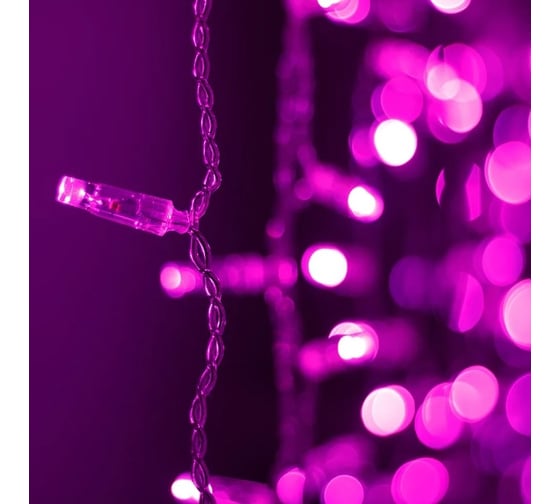 Светодиодная гирлянда Ardecoled ARD-CURTAIN-CLASSIC-2000x1500-CLEAR-360LED Pink 1шт 024880