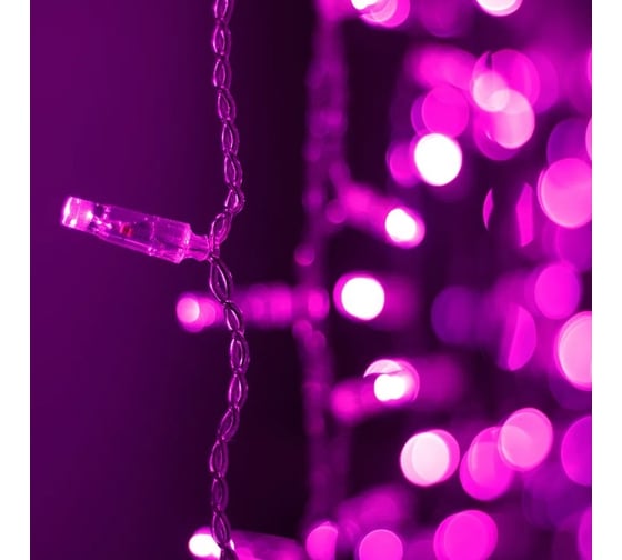 Светодиодная гирлянда Ardecoled ARD-CURTAIN-CLASSIC-2000x3000-CLEAR-760LED Pink 1шт 024862