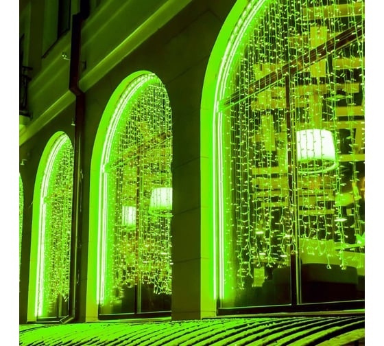 Светодиодная гирлянда Ardecoled ARD-CURTAIN-CLASSIC-2000x3000-CLEAR-760LED Green 1шт 024859