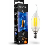 Светодиодная лампа VOLTEGA Свеча на ветру Е14 2800К 6W 7017