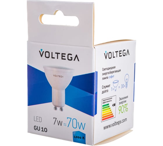 Светодиодная лампа VOLTEGA Софит GU10 4000К 7W 7057