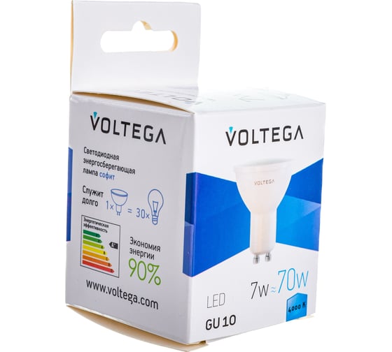 Светодиодная лампа VOLTEGA Софит GU10 4000К 7W 7057