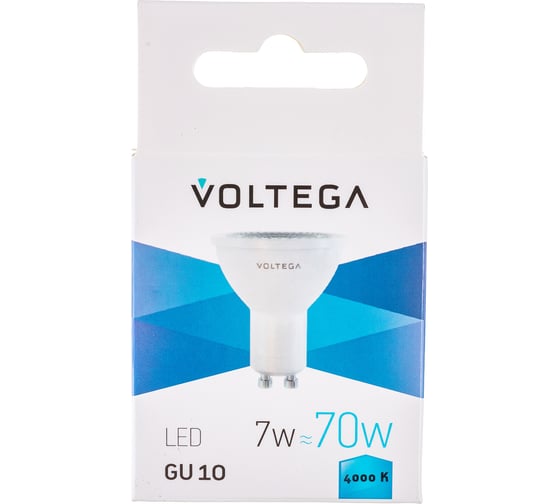 Светодиодная лампа VOLTEGA Софит линзованный GU10 4000К 7W 7061