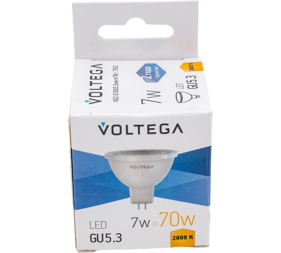 Светодиодная лампа VOLTEGA Софит линзованный GU5.3 2800К 7W 7062