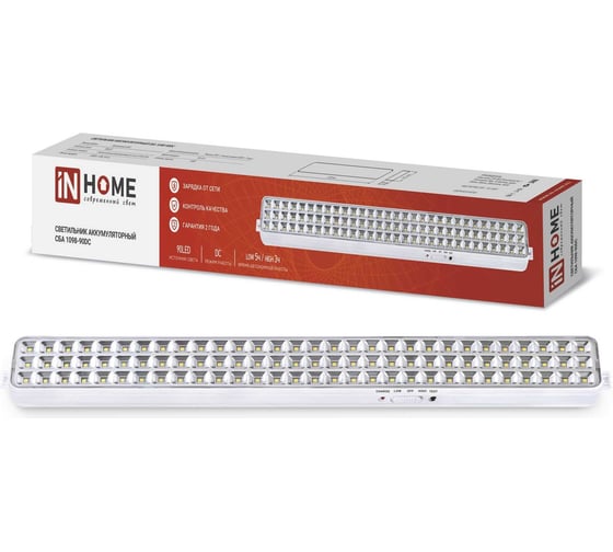 Аварийный светодиодный светильник IN HOME СБА 1098-90DC 90 LED 2.2Ah lithium battery DC 4690612029535