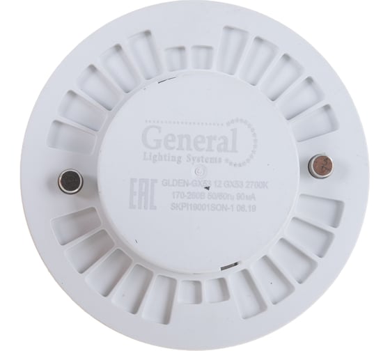 Светодиодная лампа General Lighting Systems GX53-12W-GX53-2700K рассеиватель призма 660335