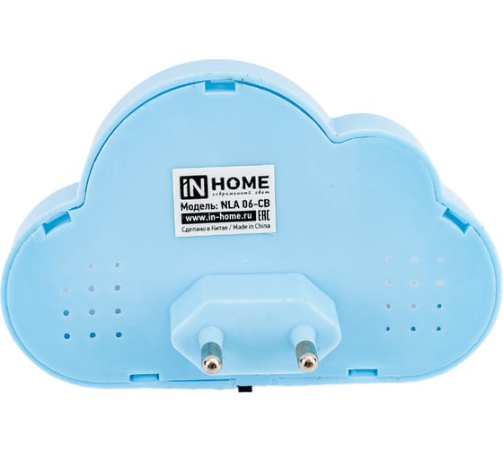 Светодиодный ночник IN HOME NLA 06-CB ОБЛАЧКО синее с выключателем 230В 4690612029061
