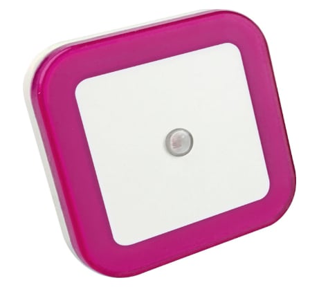Светодиодный ночник с датчиком освещения IN HOME NLE 03-SP-DS КВАДРАТ розовый, 230В 4690612028774