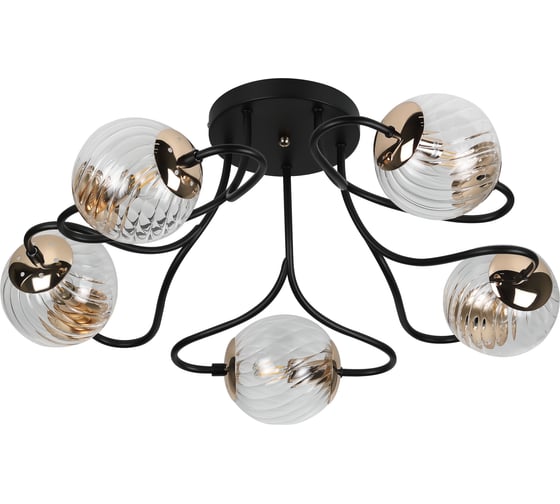 Люстра Rivoli Nuovo P5 черный с золотом Е14 5 40W Б0044413