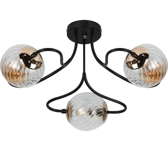 Люстра Rivoli Nuovo P3 черный с золотом Е14 3 40W Б0044412