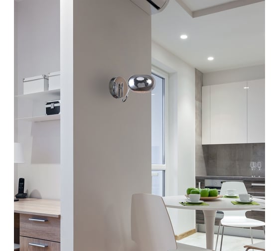 Бра Rivoli Romi A1 хром E14 1 40W Б0044499