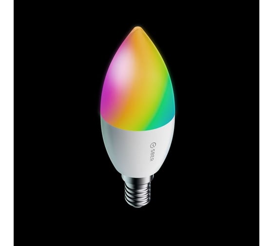 Умный дом СБЕР/SBER: Светодиодная лампа CЗ7 (цоколь E14, 230В/5.5Вт): LED/RGB/CCT/DIM/WiFi/Bluetooth