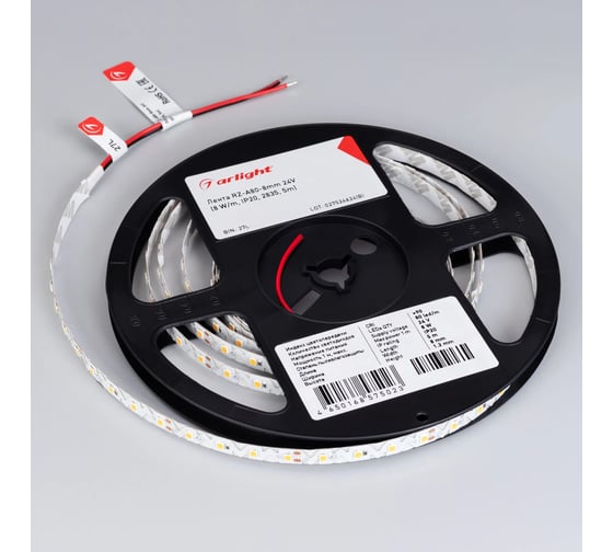 Светодиодная лента Arlight RZ-A80-8mm 24V Warm3500 5м 046014