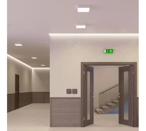 Светильник Arlight IM-QUADRO-EMERGENCY-3H-S175x175-19W Day4000, IP40 Металл, 1шт 040927