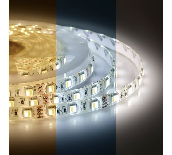 Светодиодная лента APEYRON 12В, 14.4Вт/м, smd5050, 60д/м холодный белый+теплый белый 117