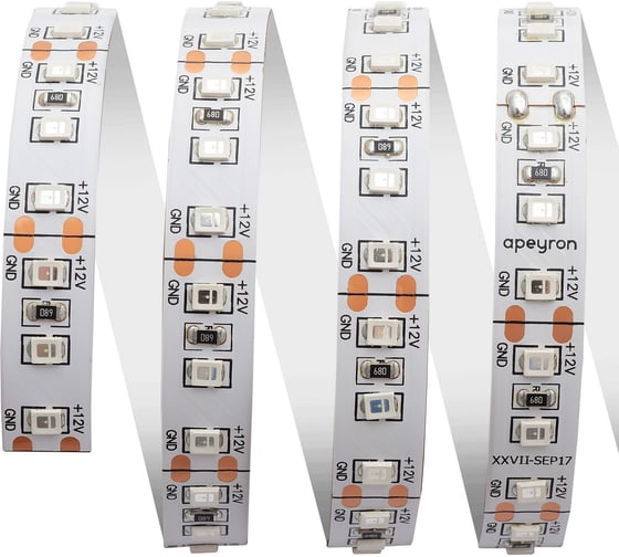 Светодиодная лента APEYRON 12В, 20Вт/м, smd2835, 120д/м, IP20, зеленый 105
