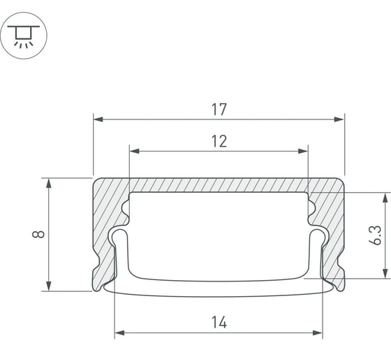 Профиль Arlight LINE-1708-3000 ANOD 3м 047947