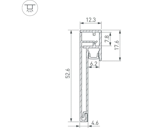 Профиль Arlight PLINTUS-H54B-2000 WHITE 2м 046141