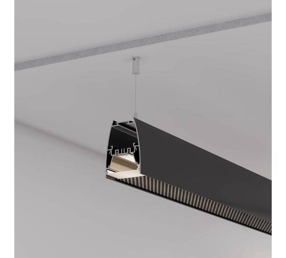 Профиль Arlight LINE-5075-U-HONEYCOMB-2000 BLACK 2м 044885